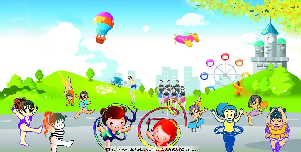 小学生校园图片
